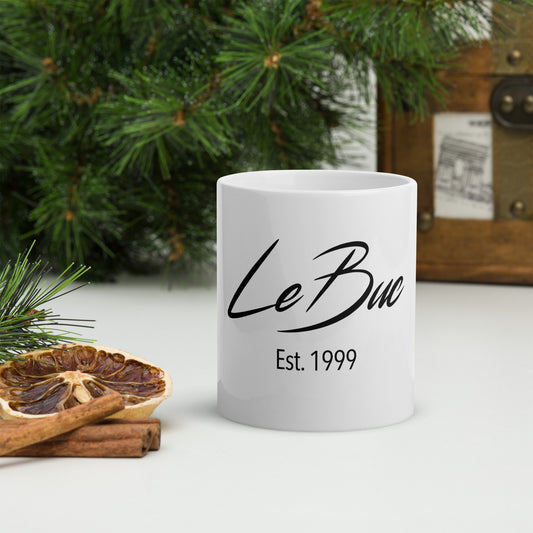 White glossy mug