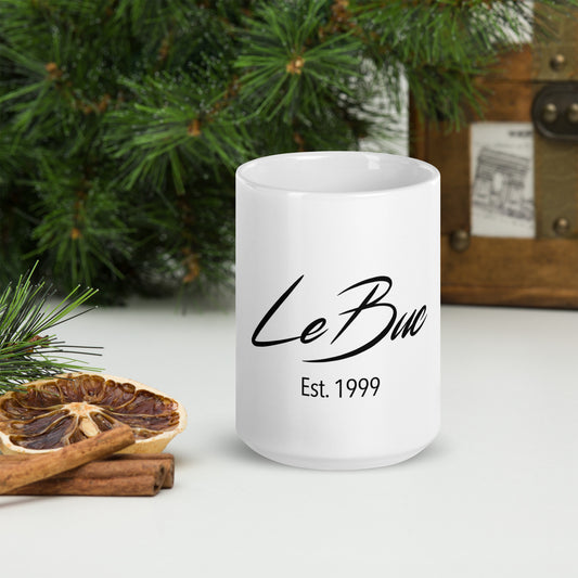 White glossy mug